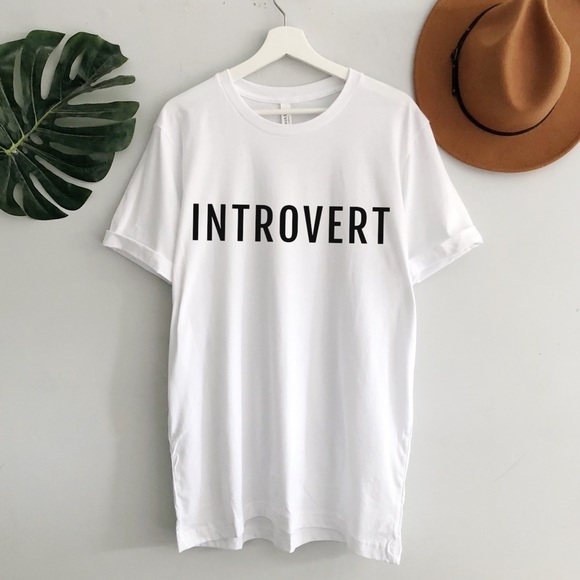 NEW Introvert Graphic Tee Shirt top unisex S-5X - Picture 2 of 3